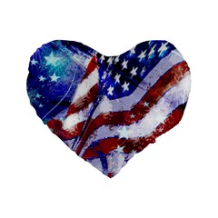 Flag Usa United States Of America Images Independence Day Standard 16  Premium Flano Heart Shape Cushions by Sapixe