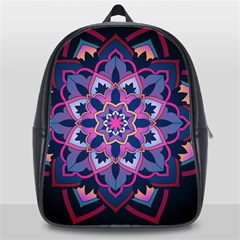 Mandala Circular Pattern School Bag (xl) by Sapixe