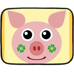 Luck Lucky Pig Pig Lucky Charm Double Sided Fleece Blanket (mini)  by Sapixe