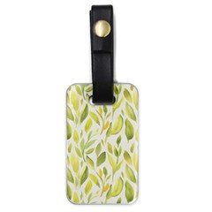 Green Leaves Nature Patter Luggage Tags (one Side)  by paulaoliveiradesign