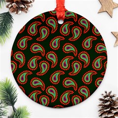 Pattern Abstract Paisley Swirls Ornament (round) by Sapixe