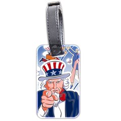 United States Of America Celebration Of Independence Day Uncle Sam Luggage Tags (two Sides) by Sapixe