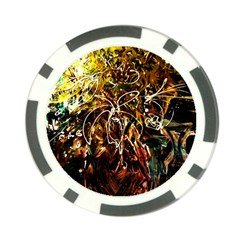 Dscf3438 - Golden Flowers In Ceramics Poker Chip Card Guard by bestdesignintheworld