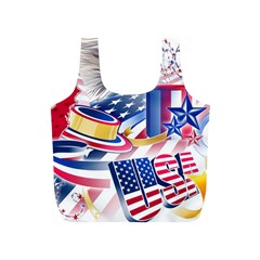 United States Of America Usa  Images Independence Day Full Print Recycle Bags (s)  by Sapixe