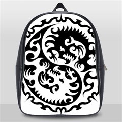 Ying Yang Tattoo School Bag (large) by Sapixe