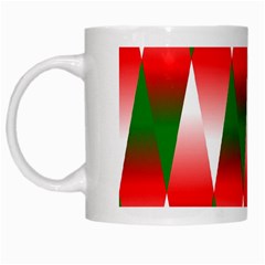 Christmas Geometric Background White Mugs by Sapixe