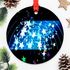 Star Abstract Background Pattern Ornament (round) by Sapixe