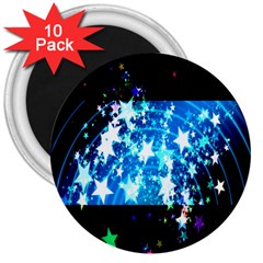 Star Abstract Background Pattern 3  Magnets (10 Pack)  by Sapixe