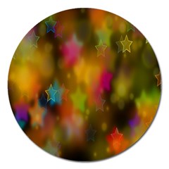 Star Background Texture Pattern Magnet 5  (round) by Sapixe