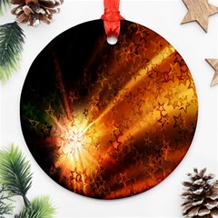 Star Sky Graphic Night Background Ornament (round) by Sapixe