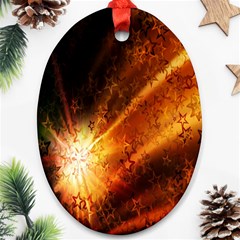 Star Sky Graphic Night Background Oval Ornament (two Sides) by Sapixe