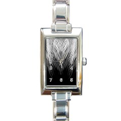 Feather Graphic Design Background Rectangle Italian Charm Watch by Sapixe