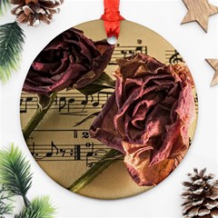 Sheet Music Manuscript Old Time Ornament (round) by Sapixe