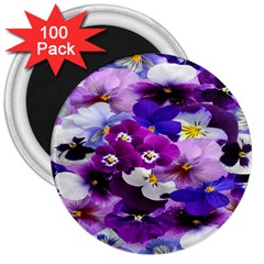 Graphic Background Pansy Easter 3  Magnets (100 Pack) by Sapixe