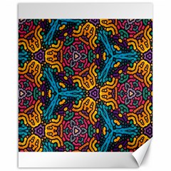 Grubby Colors Kaleidoscope Pattern Canvas 16  X 20   by Sapixe