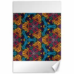 Grubby Colors Kaleidoscope Pattern Canvas 24  X 36  by Sapixe