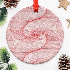 Red Pattern Abstract Background Ornament (round) by Sapixe