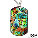 Birds   Caged And Free Dog Tag USB Flash (Two Sides) Back