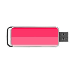 Pink Scarlet Gradient Stripes Pattern Portable Usb Flash (one Side) by yoursparklingshop