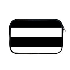 Black And White Striped Pattern Stripes Horizontal Apple Macbook Pro 13  Zipper Case by yoursparklingshop