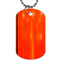 Abstract Orange Dog Tag (one Side) by Modern2018