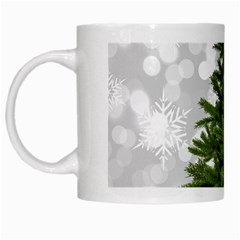 Christmas Xmas Tree Bokeh White Mugs by Simbadda