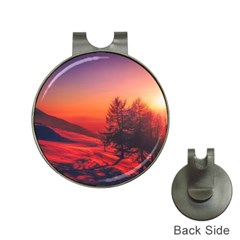 Italy Sunrise Sky Clouds Beautiful Hat Clips With Golf Markers by Simbadda