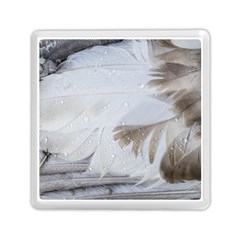 Feather Brown Gray White Natural Photography Elegant Memory Card Reader (square)  by yoursparklingshop