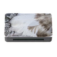 Feather Brown Gray White Natural Photography Elegant Memory Card Reader With Cf by yoursparklingshop