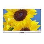 Sunflower Floral Yellow Blue Sky Flowers Photography Business Card Holders Front