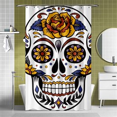 Sugar Skull Shower Curtain 48  X 72  (small)  by StarvingArtisan