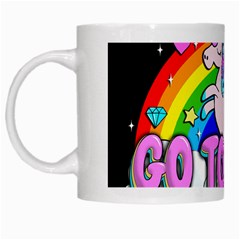 Go To Hell - Unicorn White Mugs by Valentinaart