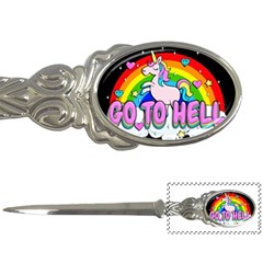 Go To Hell - Unicorn Letter Openers by Valentinaart