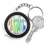 Genius Funny Typography Bright Rainbow Colors Measuring Tape Front