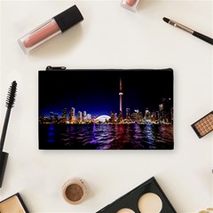 Toronto City Cn Tower Skydome Cosmetic Bag (small)  by Simbadda