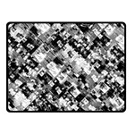 Black And White Patchwork Pattern Fleece Blanket (Small) 50 x40  Blanket Front