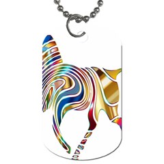 Horse Equine Psychedelic Abstract Dog Tag (two Sides) by Simbadda