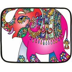 Elephant Pachyderm Animal Fleece Blanket (mini) by Simbadda