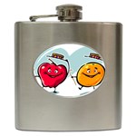 Dancing Fruit Apple Organic Fruit Hip Flask (6 oz) Front