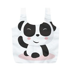 Panda Bear Funny Cute Full Print Recycle Bags (m)  by Simbadda