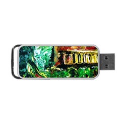 Old Tree And House With An Arch 5 Portable Usb Flash (two Sides) by bestdesignintheworld