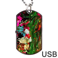 Sunset In A Mountains 1 Dog Tag Usb Flash (one Side) by bestdesignintheworld