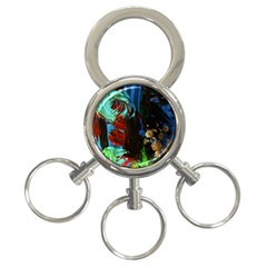 Night At The Foot Of Fudziama 2 3-ring Key Chains by bestdesignintheworld