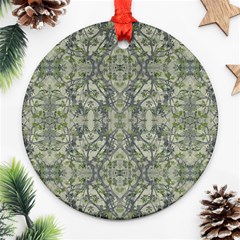 Modern Noveau Floral Collage Pattern Ornament (round) by dflcprints