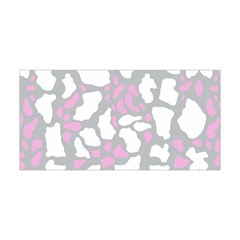 Pink Grey White Cow Print Yoga Headband by LoolyElzayat