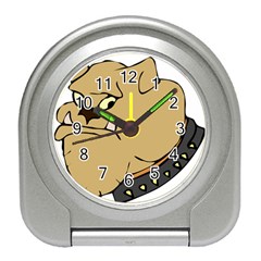 Bulldog Dog Head Canine Pet Travel Alarm Clocks by Nexatart