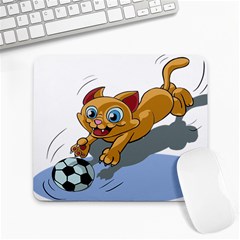 Cat Ball Play Funny Game Playing Large Mousepads by Nexatart