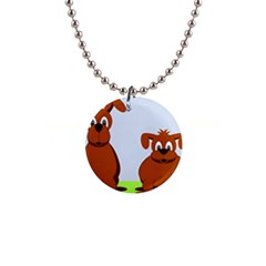 Animals Dogs Mutts Dog Pets Button Necklaces by Nexatart