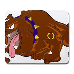 Bulldog Cartoon Angry Dog Large Mousepads by Nexatart