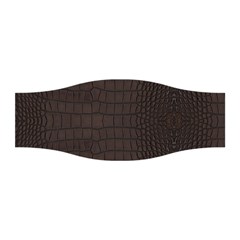 Gator Brown Leather Print Stretchable Headband by LoolyElzayat